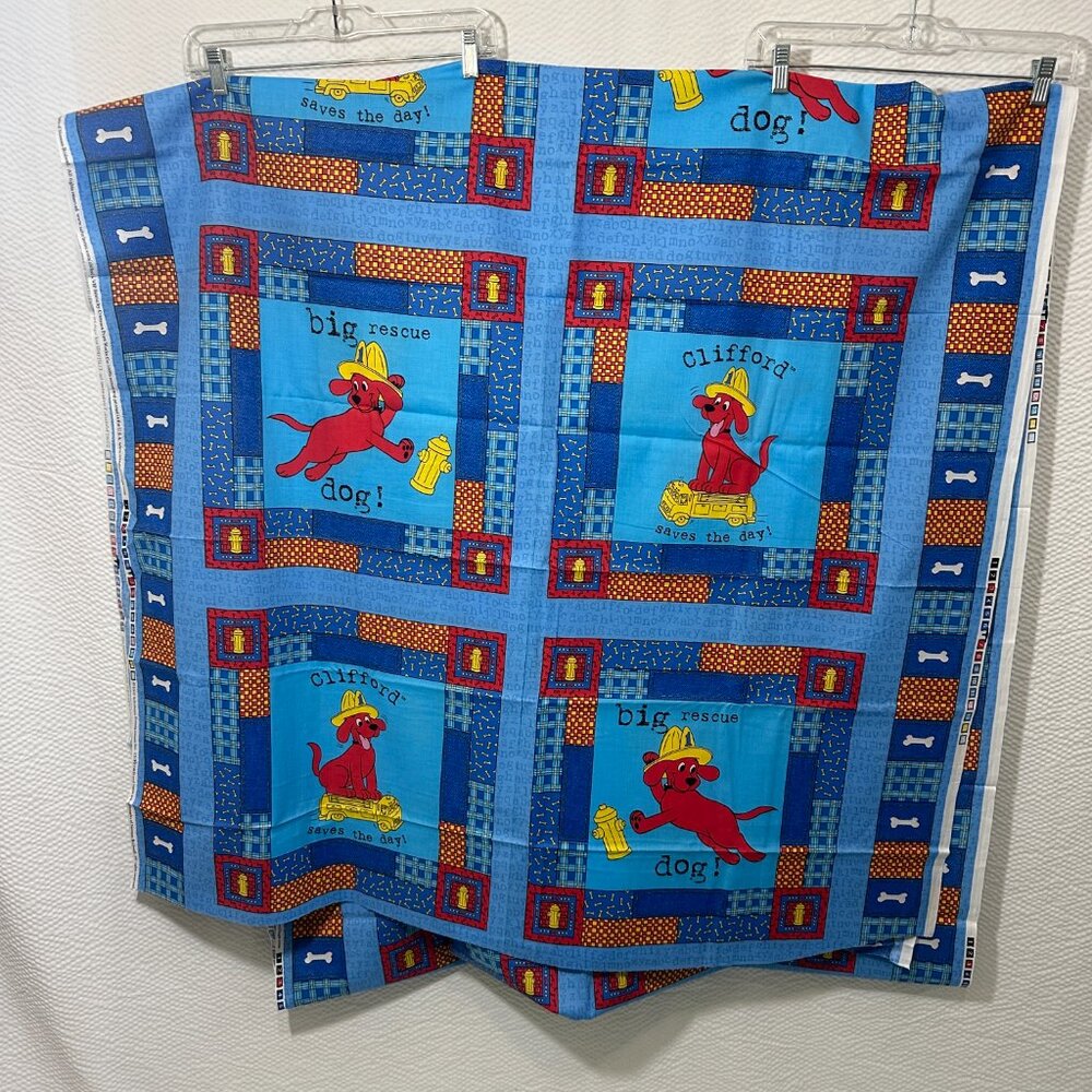 Clifford the Big Red Dog Cranston Print Works.Pillow fabric panels Sold by yard - Picture 1 of 7